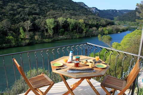 Breakfast on balcony