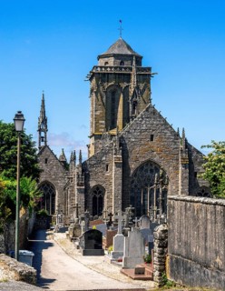 Locronan labelled Les Plus Beaux Villages de France. Saint Ronan church