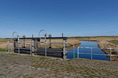 Lock gate on canal