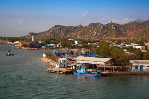 Fishing boats in the harbour of Phan Rang