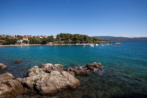 Bay in front of the town of krk