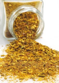 POWDER OF CURRY against white background