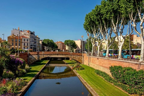 View of the canal of Perpignan