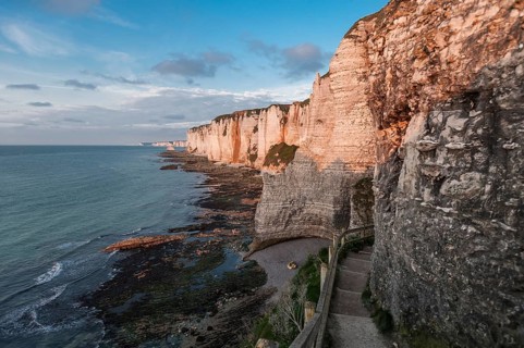 Coast with chalk cliffs