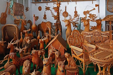 Artistic products of a basketry