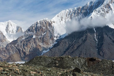 Engilchek Glacier and Khan Tengri Mountain