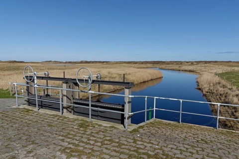 Lock gate on canal