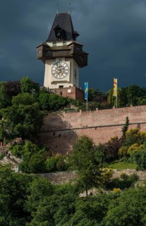 Clock tower on Schlossberg hill
