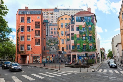 Mur des Canuts or Wall of the silk workers