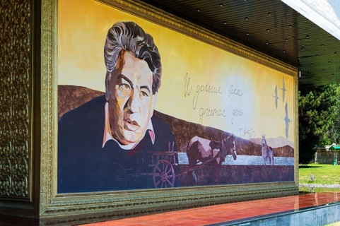 (Genghis) Aitmatov Monument, Ruh Ordo Cultural Centre, named after the famous Kyrgyz writer Genghis