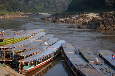 Longboats on the Mekong
