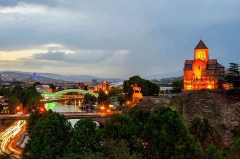 Tbilisi at dusk