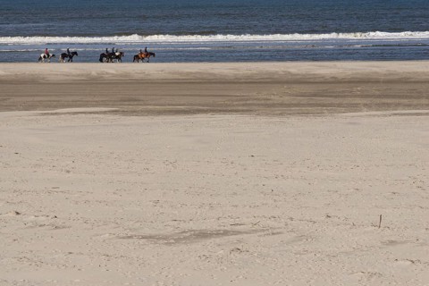 Horse-rider am Strand