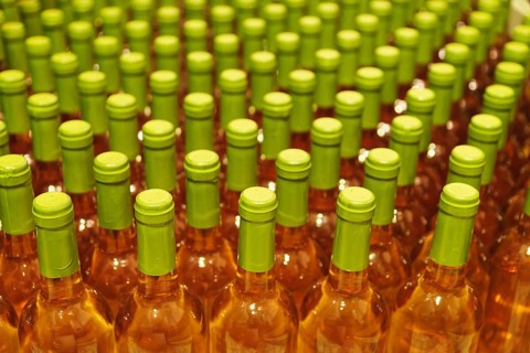 Fresh bottled white wine