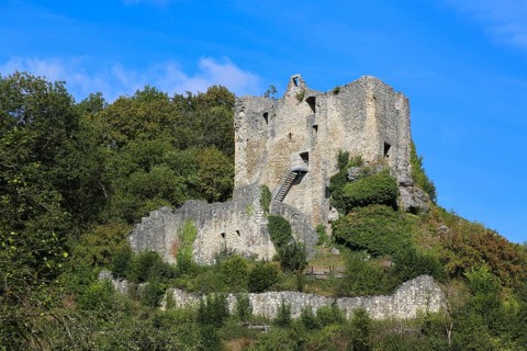 Bichishausen Castle Ruin in the Great Lauter Valley near Muensingen