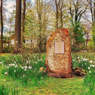 Memorial stone for the poet Friedrich Hoelderlin