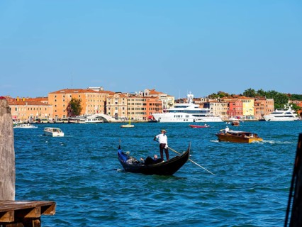 Gondolier in the Bacino San Marco