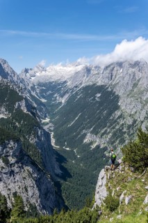 Hiker looking into the distance