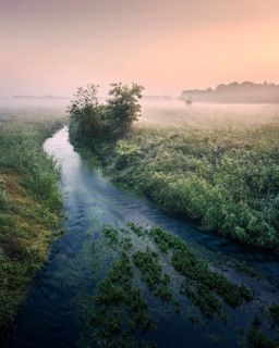 German floodplain landscape in Brandenburg on the Nuthe
