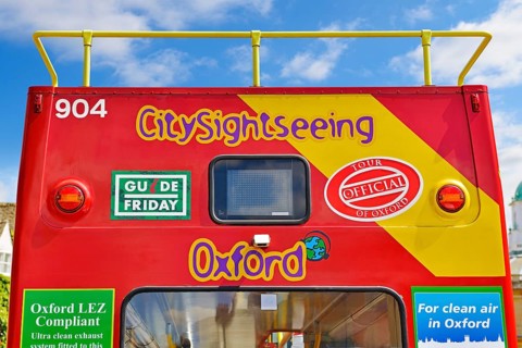 Oxford Citysightseeing open top city tour bus