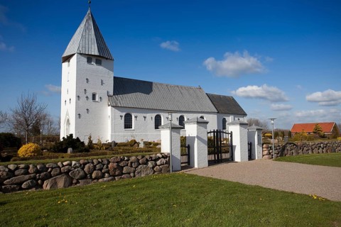 Danish church at the cemetery of Rejsby