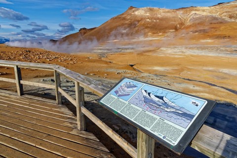Viewing platform with information board