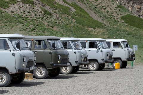 Russian minibus UAZ