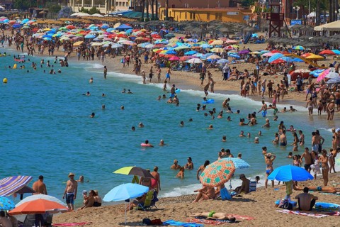 Beach in high season