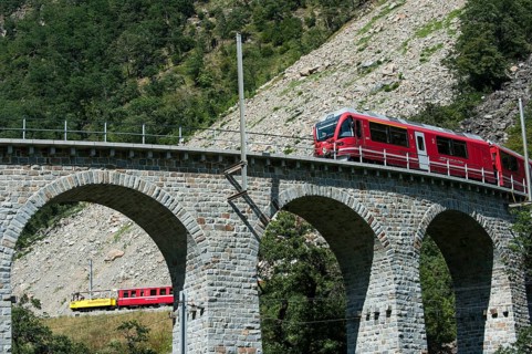 Circular viaduct in Brusio
