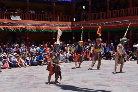 Mask dancers