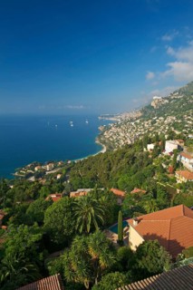 View from Roquebrune to the coast and Monte Carlo
