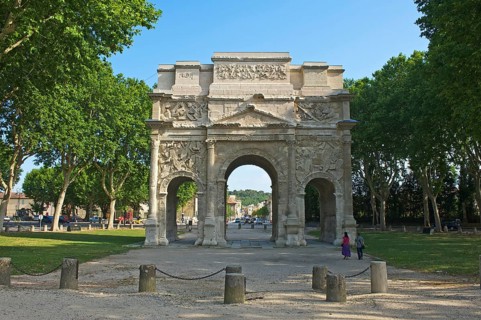 Town foundation arch in Orange