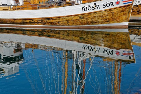 Old fishing boats are used for whale-watching