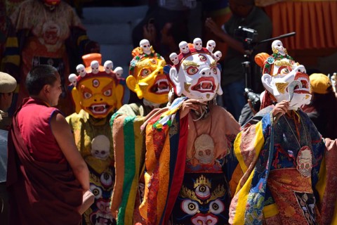 Mask dancers