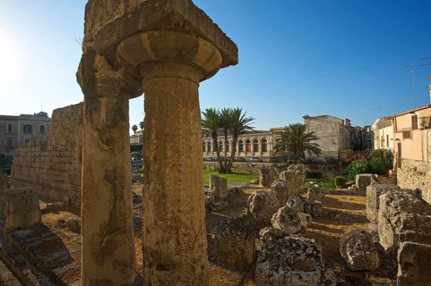 Temple of Apollo in the old town of Ortigia