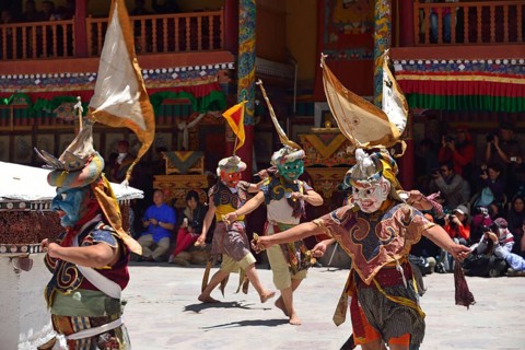 Mask dancers