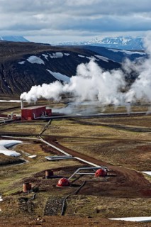 Geothermatic stream power plant Kroefluvirkjun