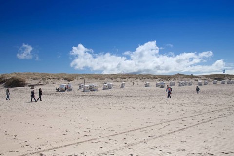 Sandy beach beach at the Hoernumer Odde