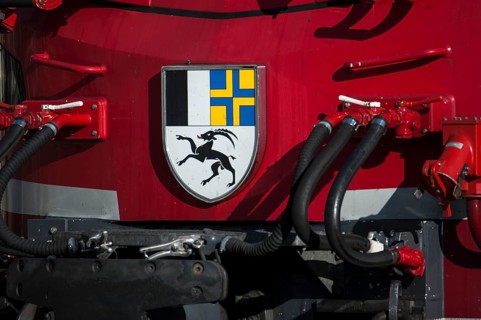 Coat of arms on locomotive