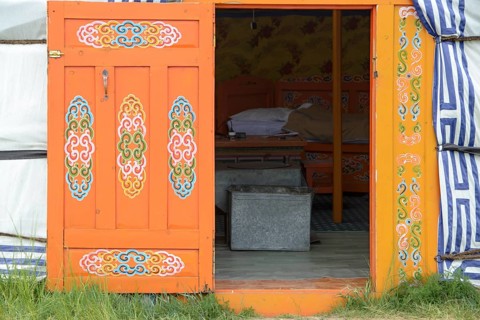 Door of a yurt