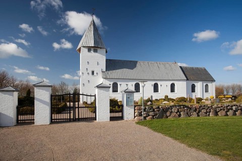 Danish church at the cemetery of Rejsby