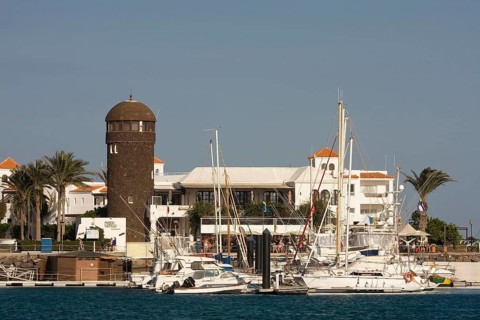 Marina with lighthouse
