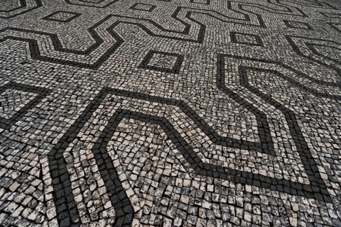 Mosaic in paving stones