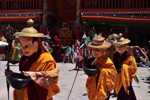 Mask dancers