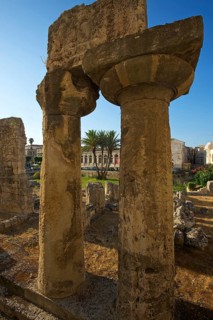 Temple of Apollo in the old town of Ortigia