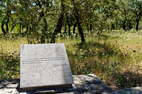 Board with prayers of the shepherd children