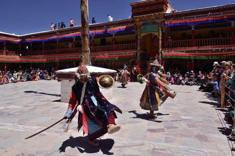 Mask dancers