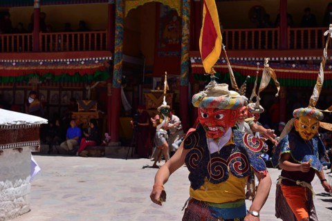 Mask dancers