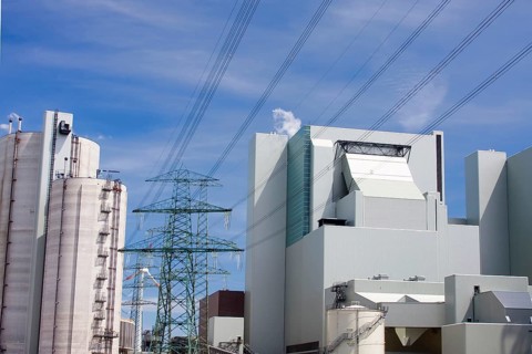 Moorburg coal-fired power station at Kattwykbruecke