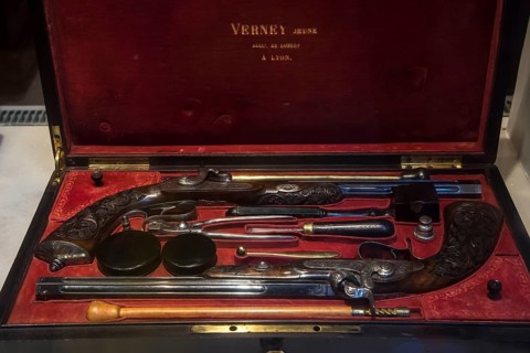 Historic duelier pistols